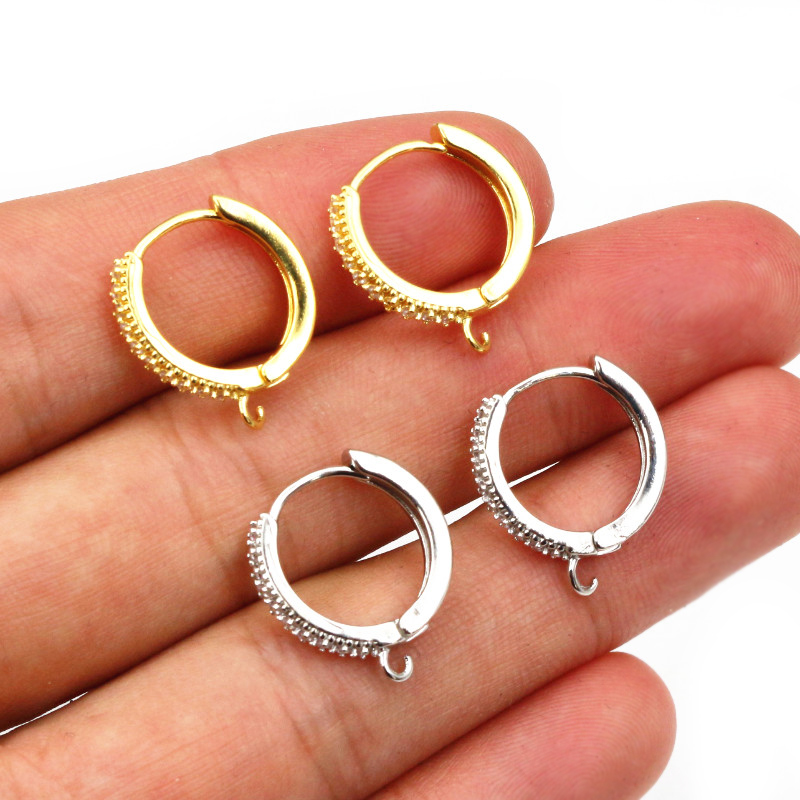 Jewelry Making With Copper Wire - 10pcs 15mm with Zircon Gold Silver