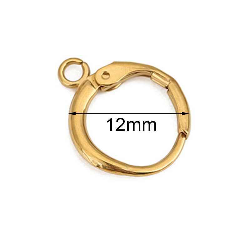 Jewelry Making Findings - 10pcs 12mm Hypoallergenic Earrings Hooks Clasps