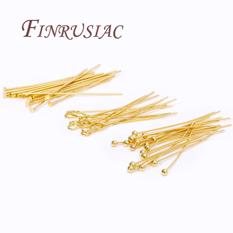 Jewelry Making Articles - 50Pcs 20-50mm Gold Plated Pins For