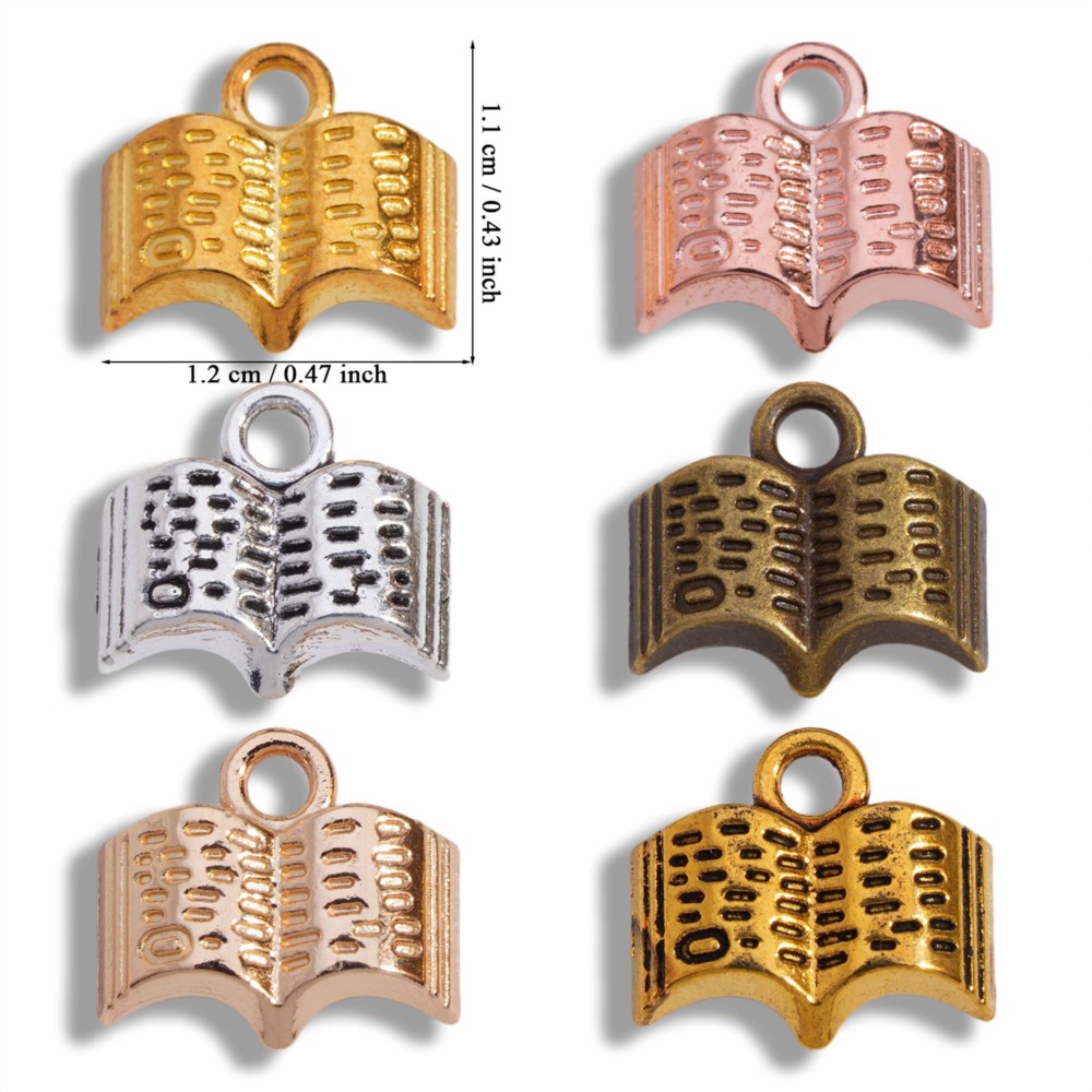 10/20/100pcs Charms Open Book  - огляд і ціна Jewelry Making Journal