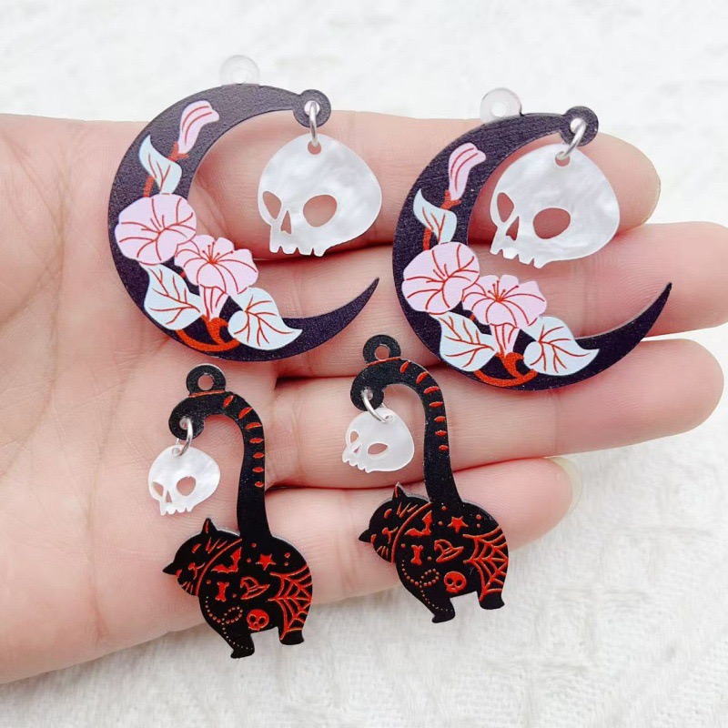 10pcs Halloween Acrylic Ghost  - огляд і ціна Jewelry Making Factory