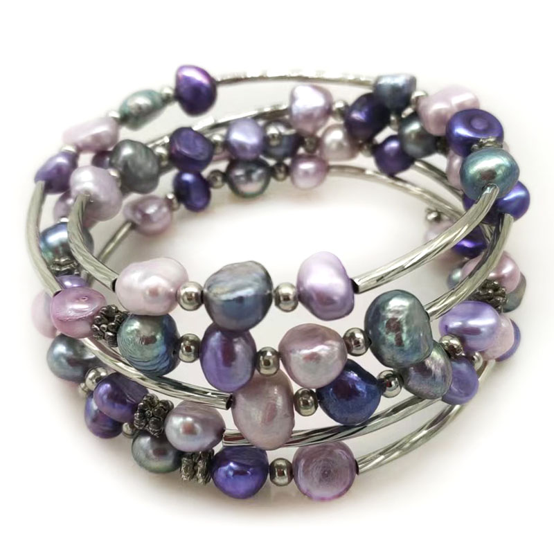 33 Inches 7-8mm Purple Memory  - огляд і ціна Memory Wire Bracelet