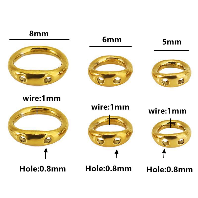 30pcs 5/6/8mm Stainless Steel  - огляд і ціна Jewelry Making Articles