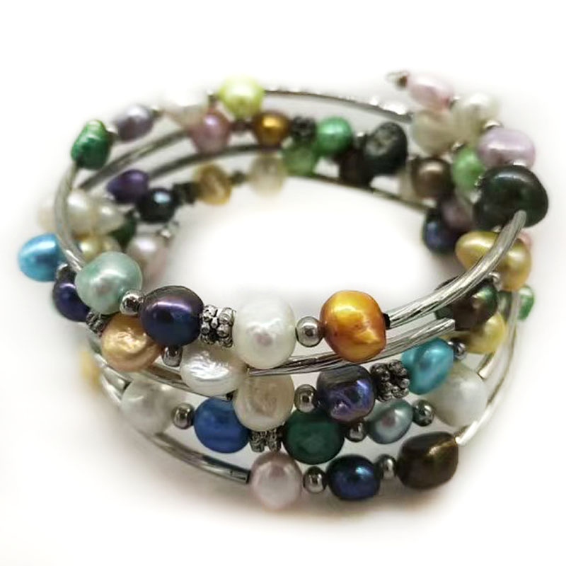 33 inches 7-8mm Rainbow Natura - огляд і ціна Memory Wire Bracelet