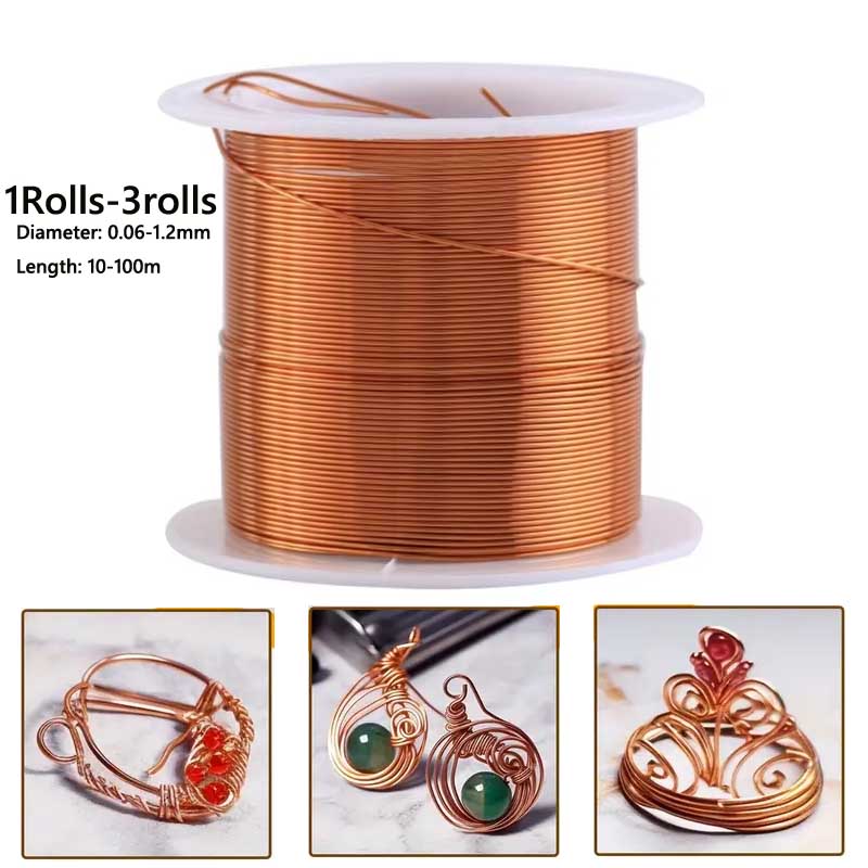 1-3Roll  Soft Copper Wire for  - огляд і ціна Jewelry Making Pieces
