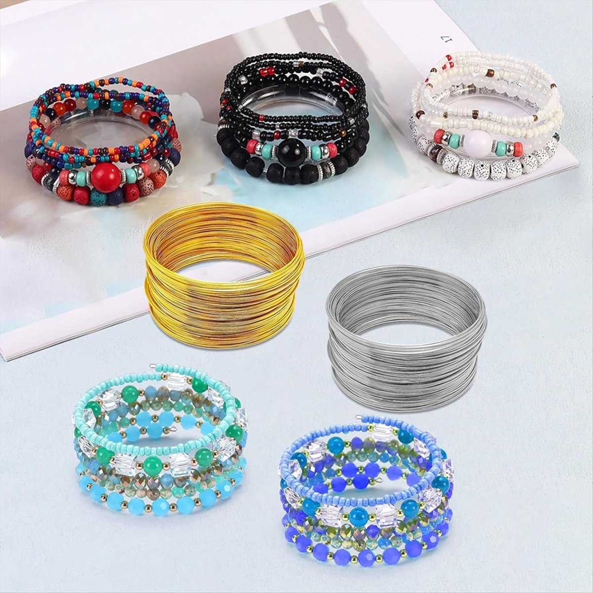 ABJS Memory Beading Wire Jewel - огляд і ціна Memory Wire Bracelet