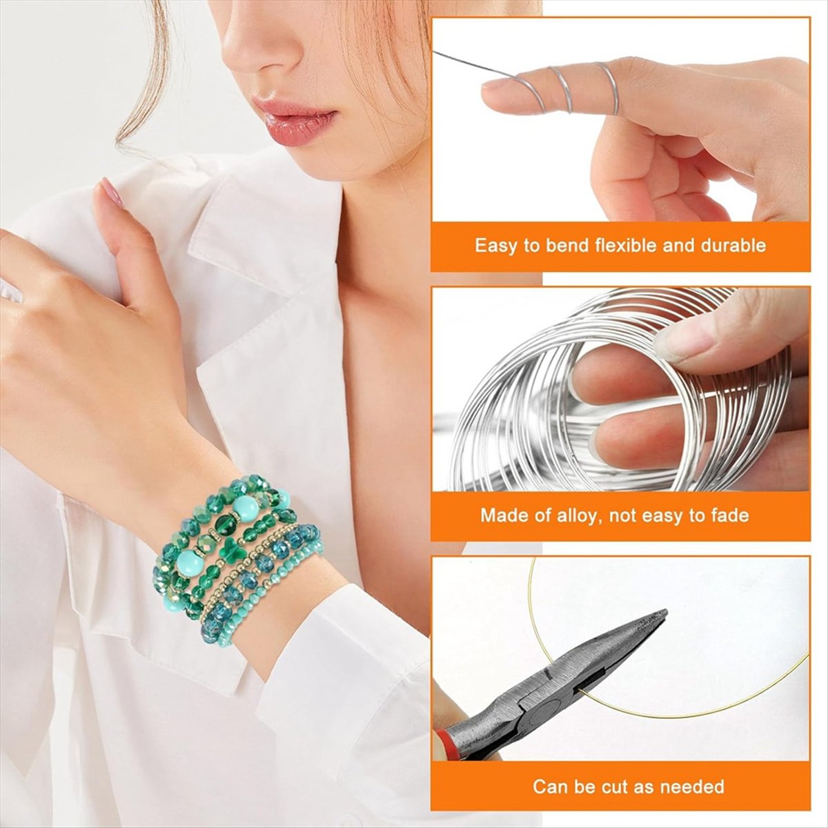 ABJS Memory Beading Wire Jewel - огляд і ціна Memory Wire Bracelet