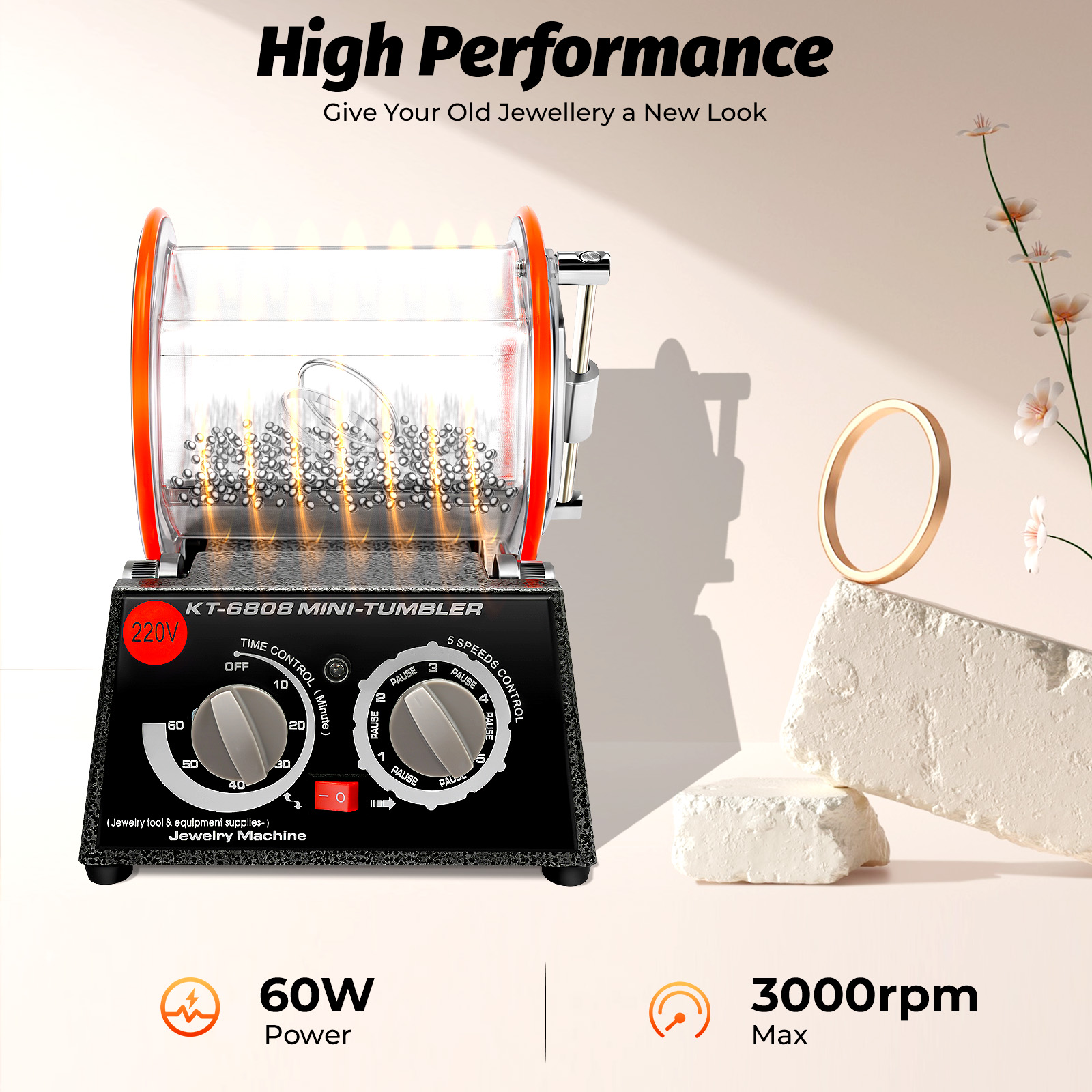 5 Gears Electric Polisher, 60W - огляд і ціна Jewelry Making Uk