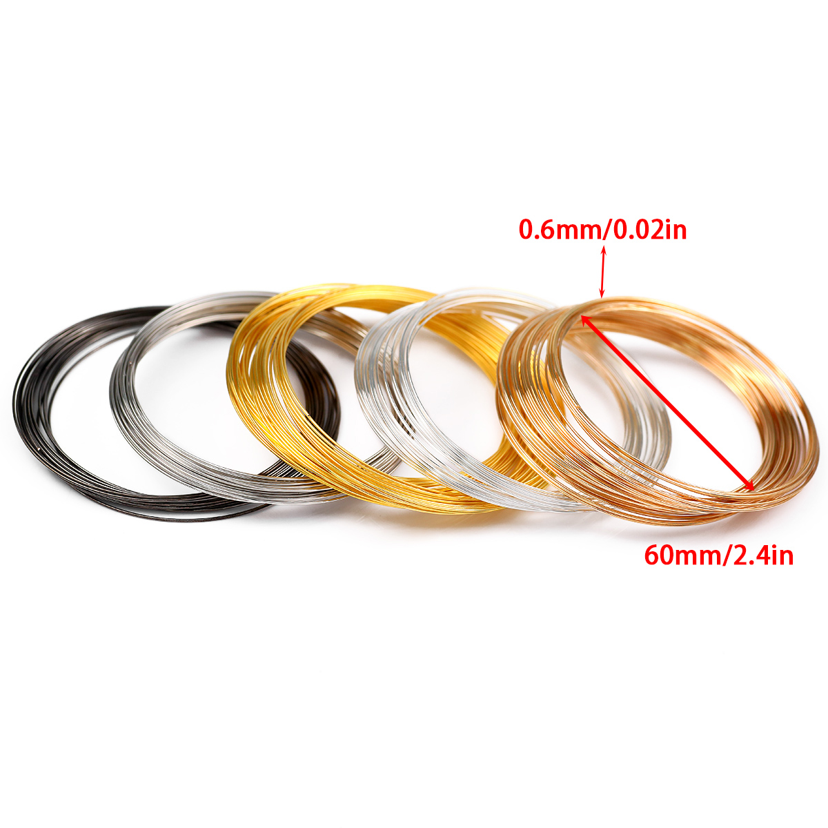 Memory Steel Wire 50Loops/Lot  - огляд і ціна Memory Wire Bracelet
