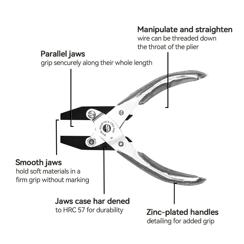 UK MAUN 140mm Smooth Jaws Flat - огляд і ціна Jewelry Making Uk