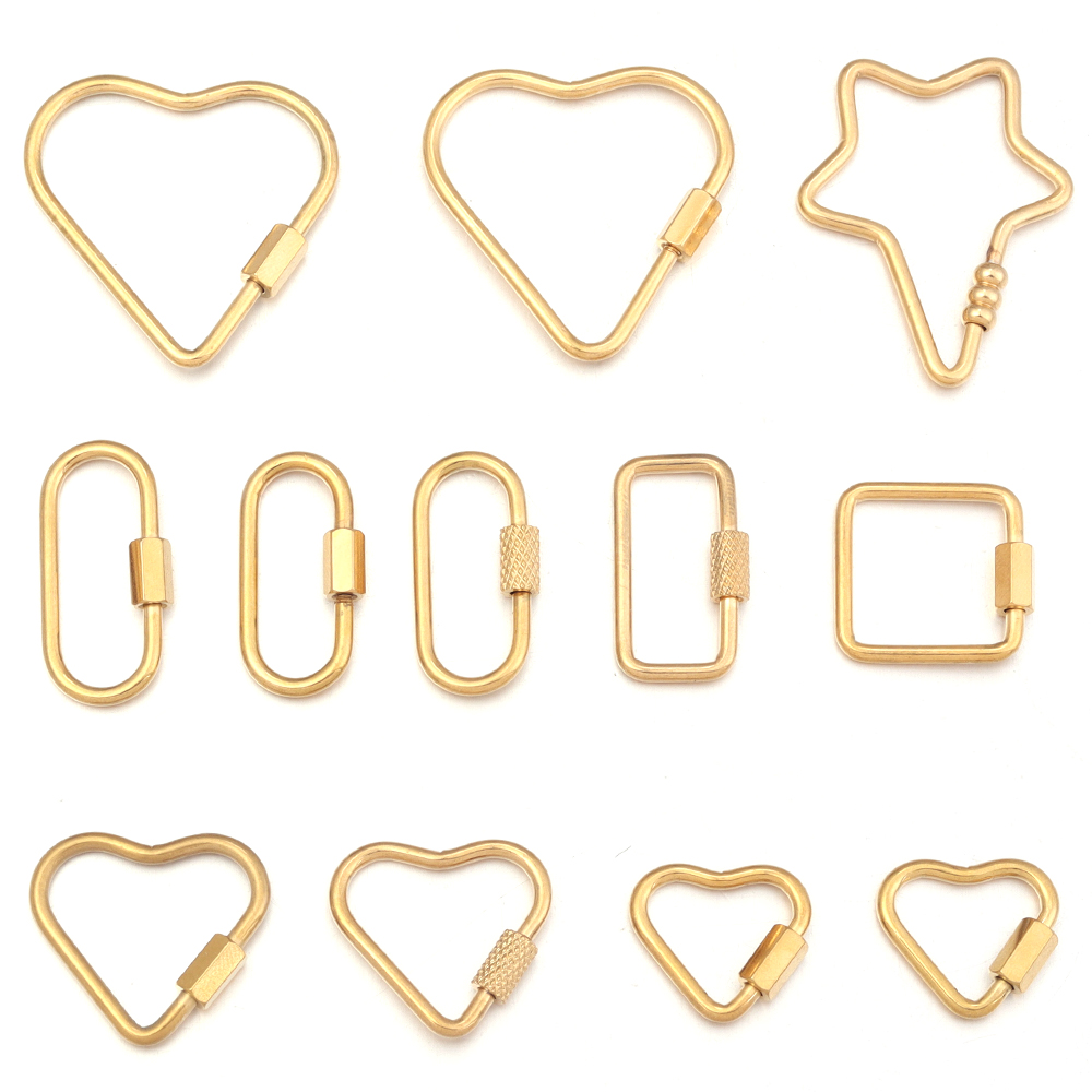 2pcs Gold Stainless Steel Hear - огляд і ціна Jewelry Making Articles