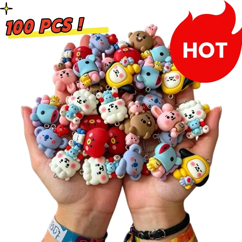 7pcs BT21 Resin Cartoon Charm  - огляд і ціна Jewelry Making Factory