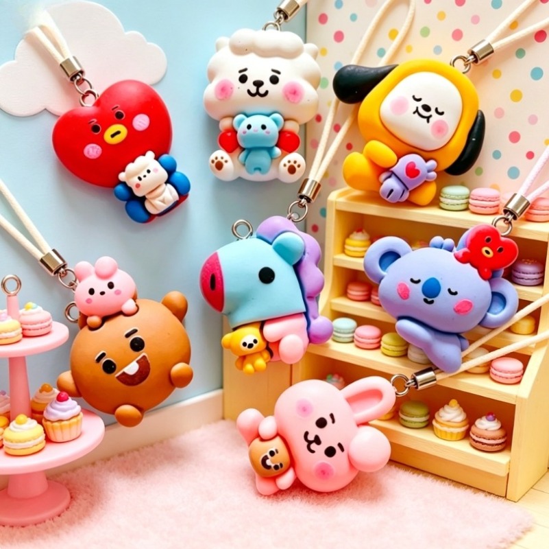 7pcs BT21 Resin Cartoon Charm  - огляд і ціна Jewelry Making Factory