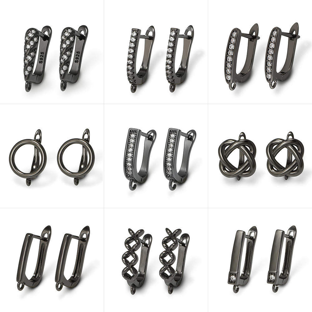 YANASI 1 Pair Gun Black  Brass - огляд і ціна Jewelry Making Articles