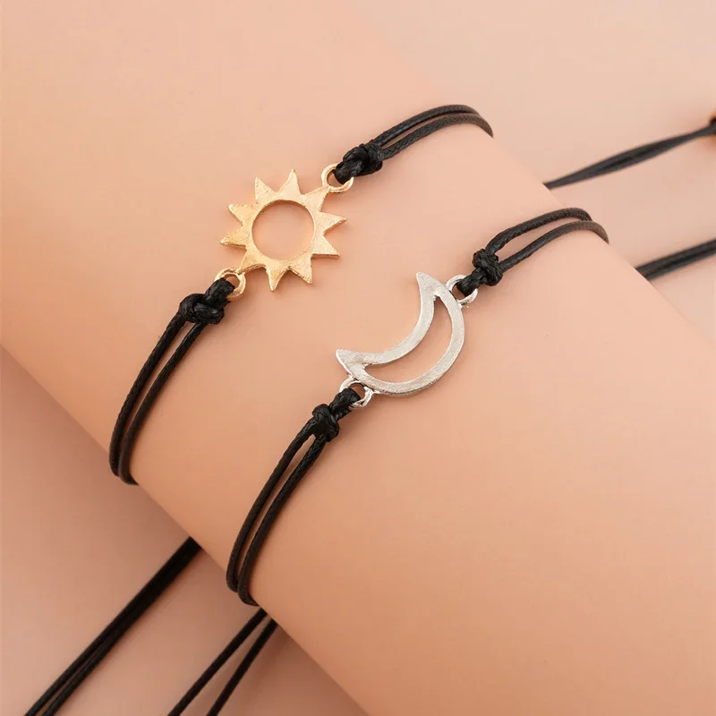 Simple Sun and Moon Alloy Wax  - огляд і ціна Memory Wire Bracelet