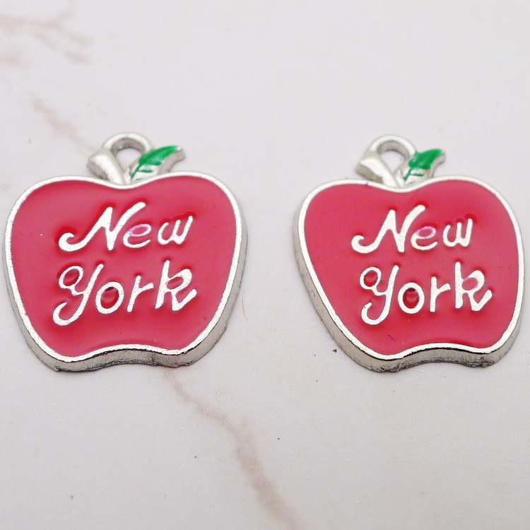 10Pcs Enamel Apple New York Ch - огляд і ціна Jewelry Making York