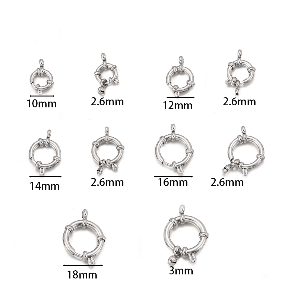 2pcs Stainless Steel Round Spr - огляд і ціна Jewelry Making Factory