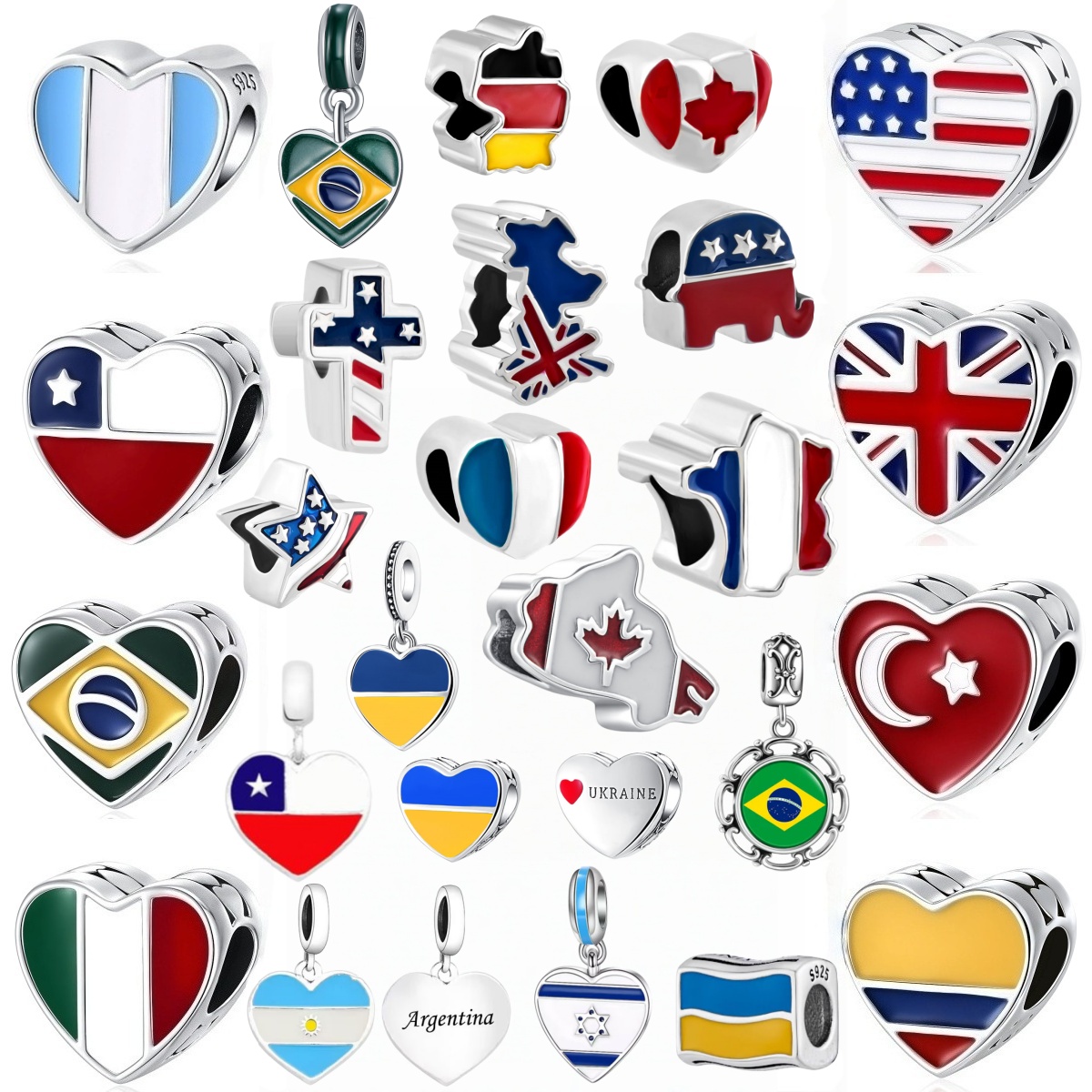 New S925 Silver National Flag  - огляд і ціна Jewelry Making Uk