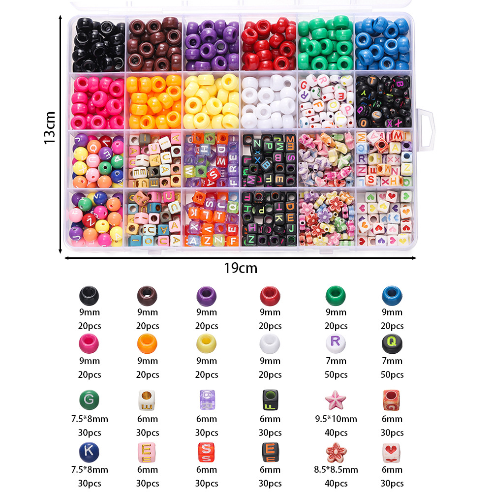 1 Box Colorful Acrylic Pony Be - огляд і ціна Jewelry Making Pieces