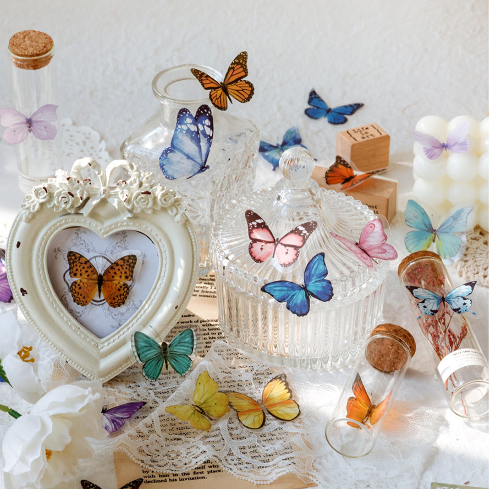 40Pcs/Bag Butterfly Stickers P - огляд і ціна Jewelry Making Journal