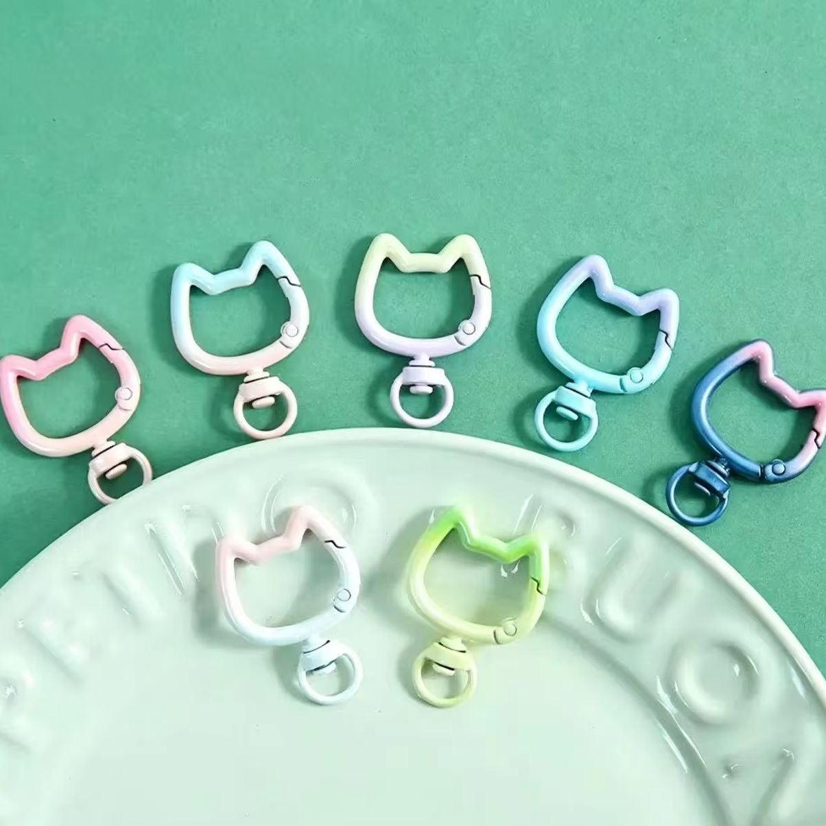 5-10PCS Gradient Cute Cat Clas - огляд і ціна Jewelry Making Articles